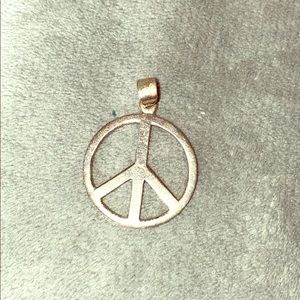 Silver peace sign charm